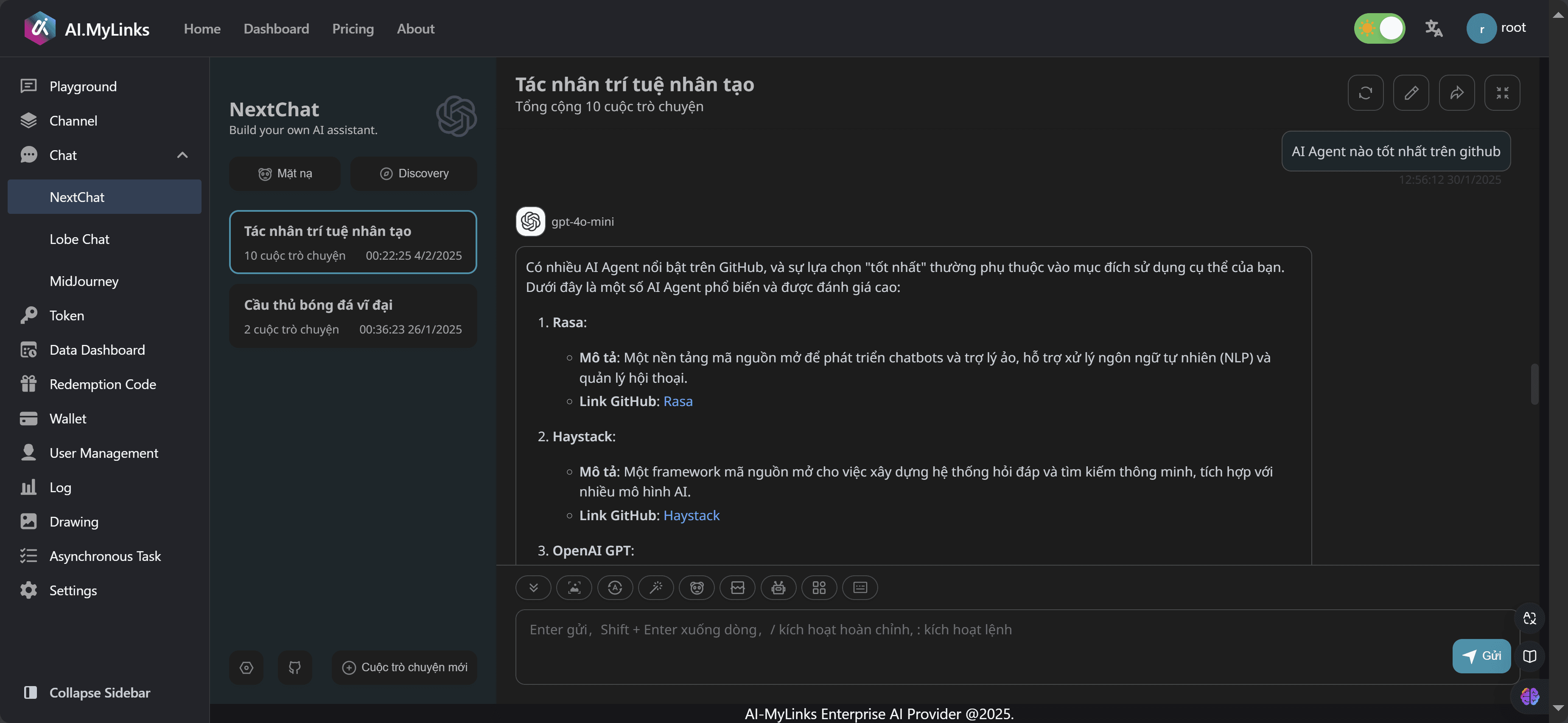 MyLinks UI Dark